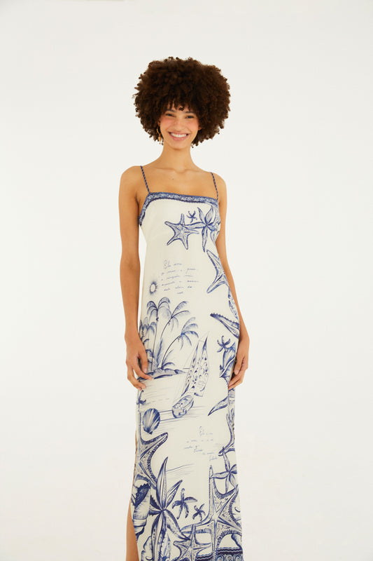 Vestido Maxi Estampado Aventureiro