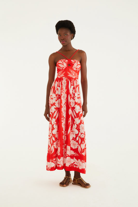 Vestido Midi Estampado Domitila