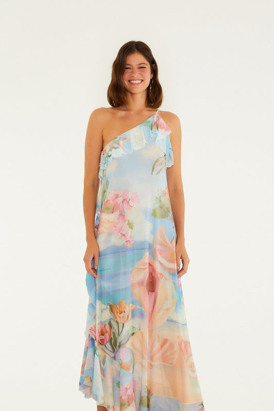 Vestido de tul Estampado Venus