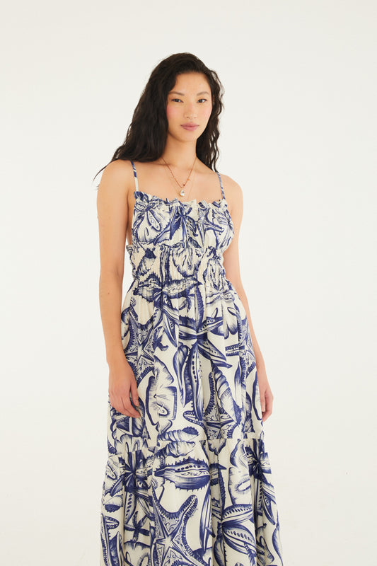 Vestido Maxi Estampado Paseo del Mar