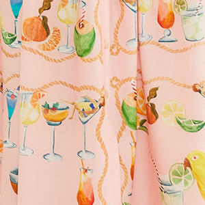 Vestido de Botones Estampado Coctel de Pañuelo
