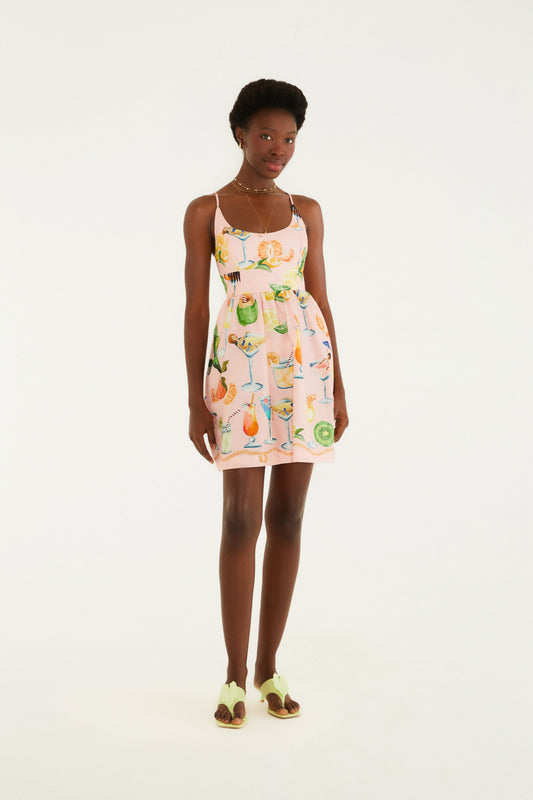 Vestido Corto Estampado Coctel