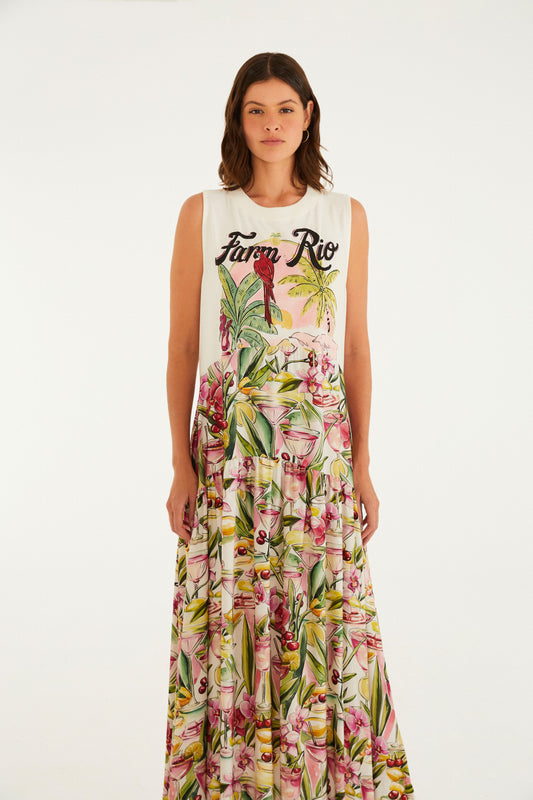 Vestido Midi Tropical Portal
