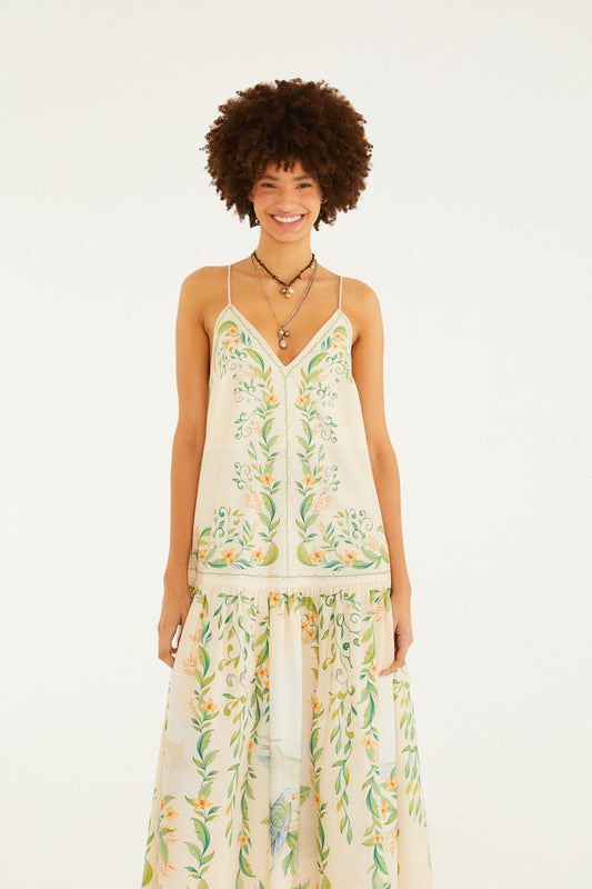 Vestido Midi Estampado Brisa De Rio