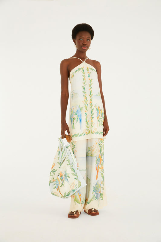 Vestido Curto Estampado Brisa De Rio