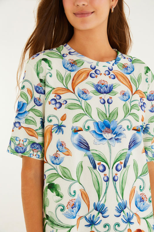 Vestido T-Shirt Básico Estampado Elsa