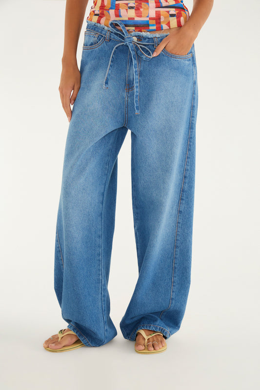 Pantalón de Jeans Amarração