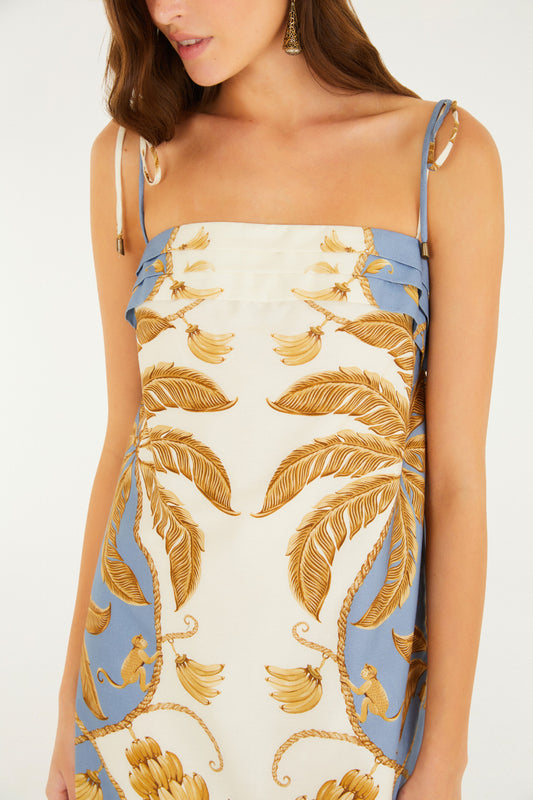 Vestido Corto Estampado Ourinho Tropical