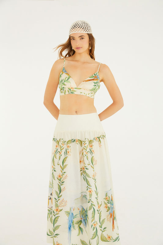 Falda Estampada Respiro De Rio