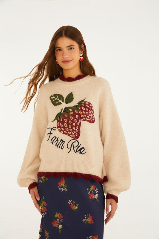 Sueter Tricot Morango
