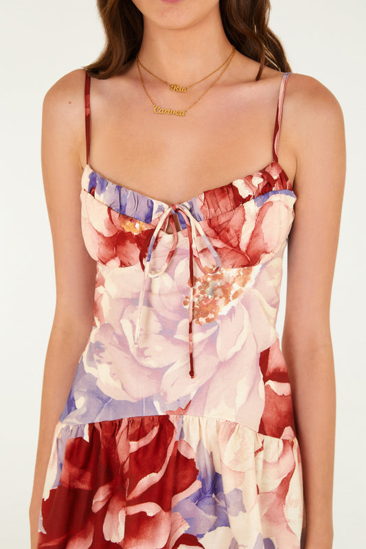 Vestido Corto Estampado Floral Doce