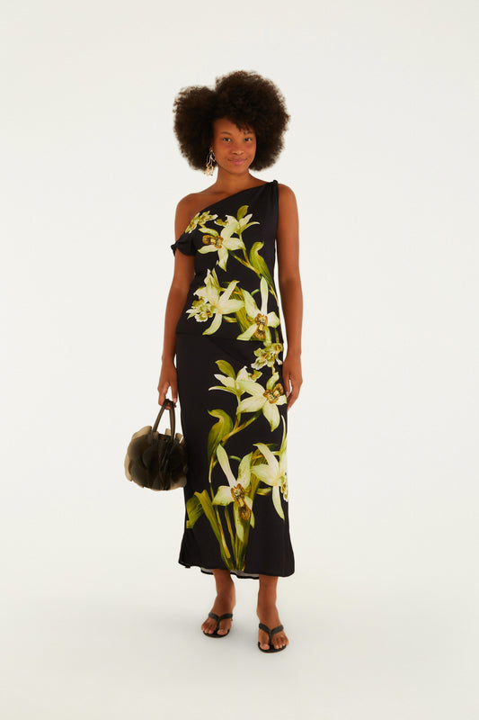 Blusa Estampada Floral Orquídea