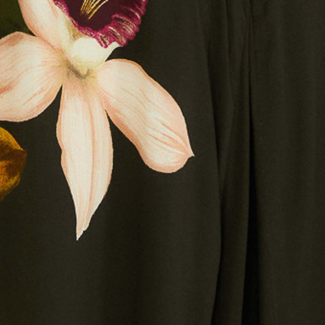 Jumpsuit Palazzo Estampado Maxi Orquídeas
