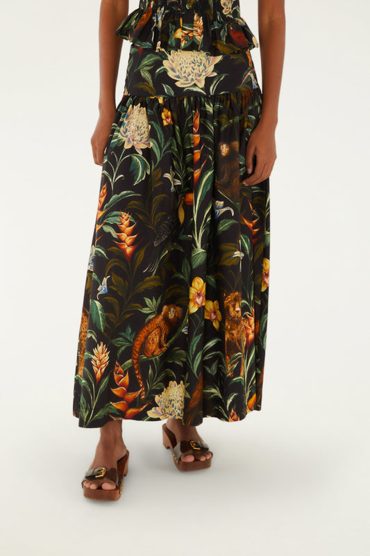 Falda Estampada Fauna Noturna