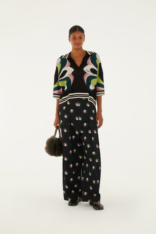 Camisa Tricot Arara de Flor