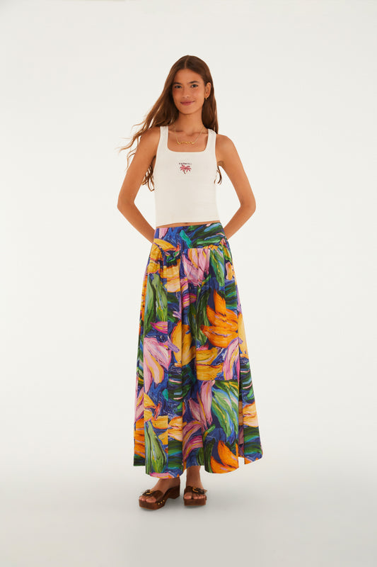 Falda Midi Estampada Bananas Pintadas