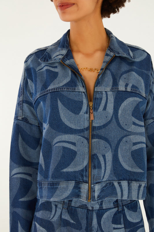 Chaqueta Jeans Láser Tuca Tropical