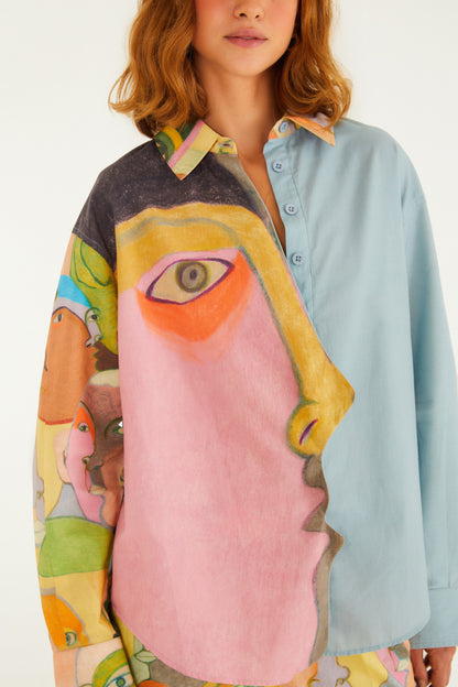 Camisa Estampada Multitud Ana Leovy