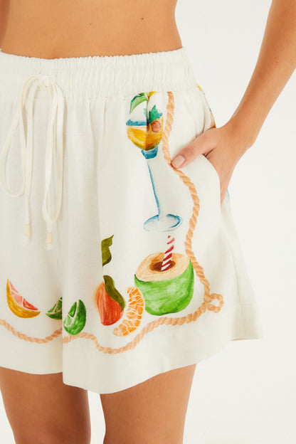 Shorts cóctel de pañuelo