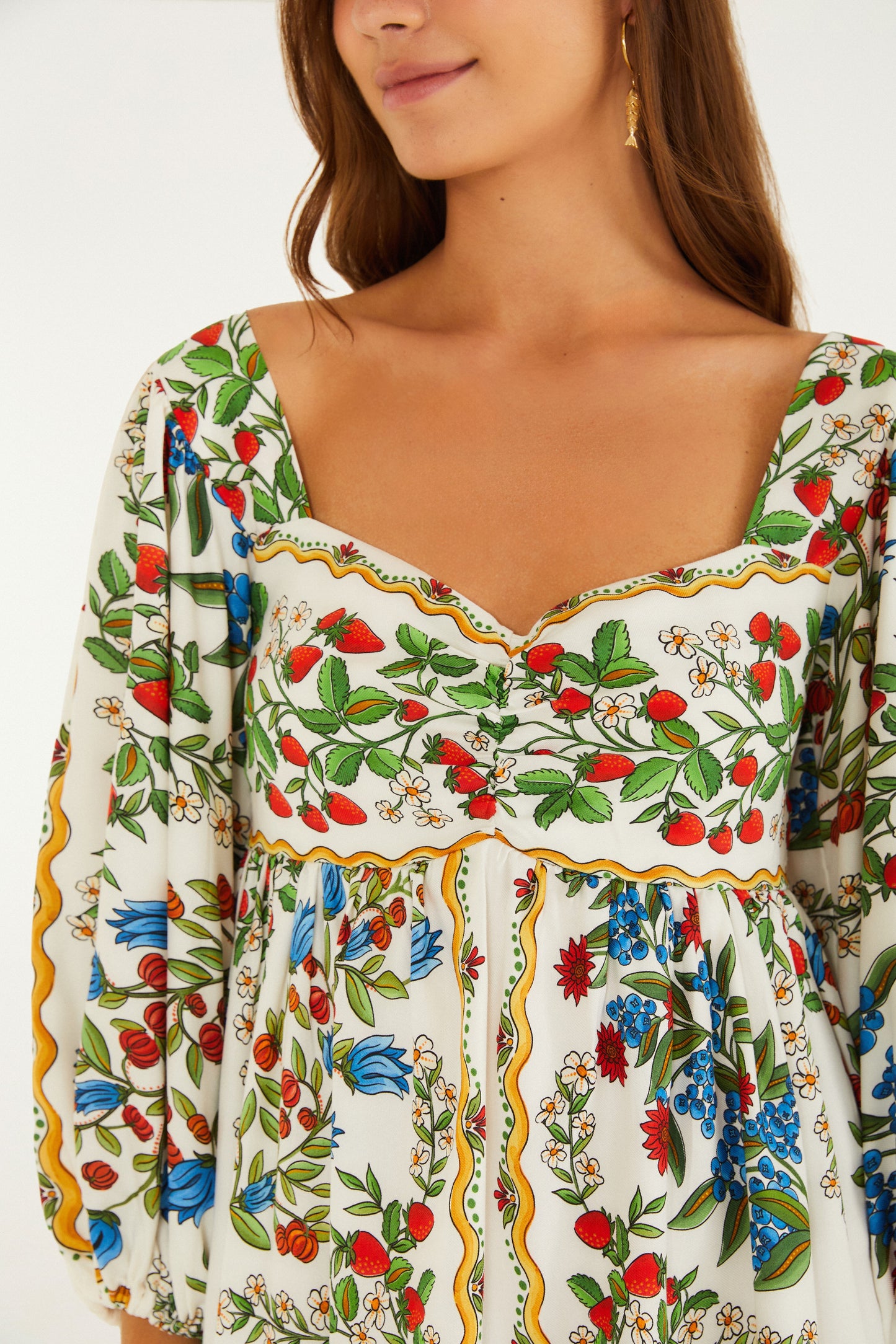 Vestido Corto Estampado Amor de Fruta