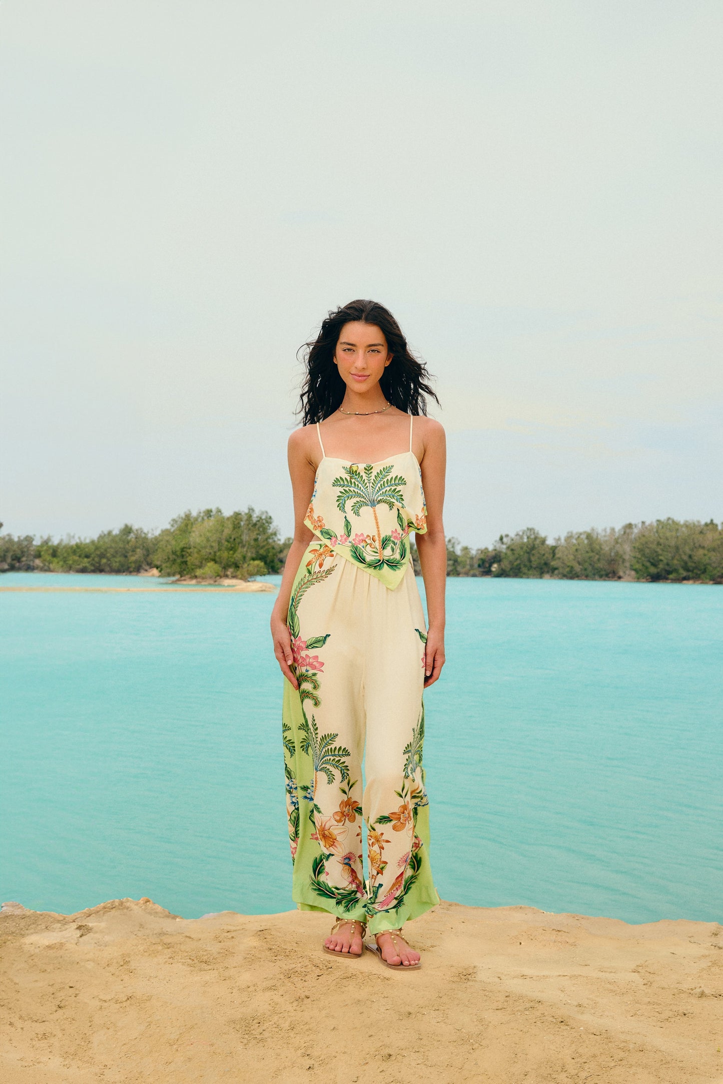 Jumpsuit  Estampado floral natural