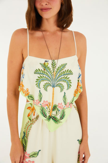 Jumpsuit  Estampado floral natural