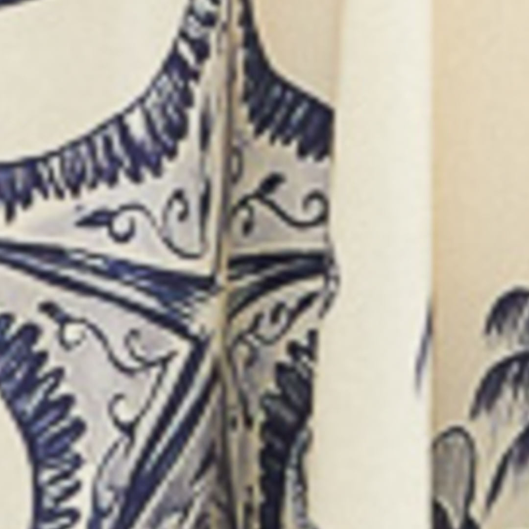 Vestido Midi Estampado Olas del Mar