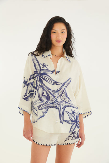 Camisa Estampado Mar de Estrellas