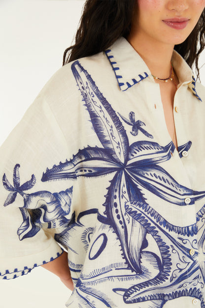 Camisa Estampado Mar de Estrellas