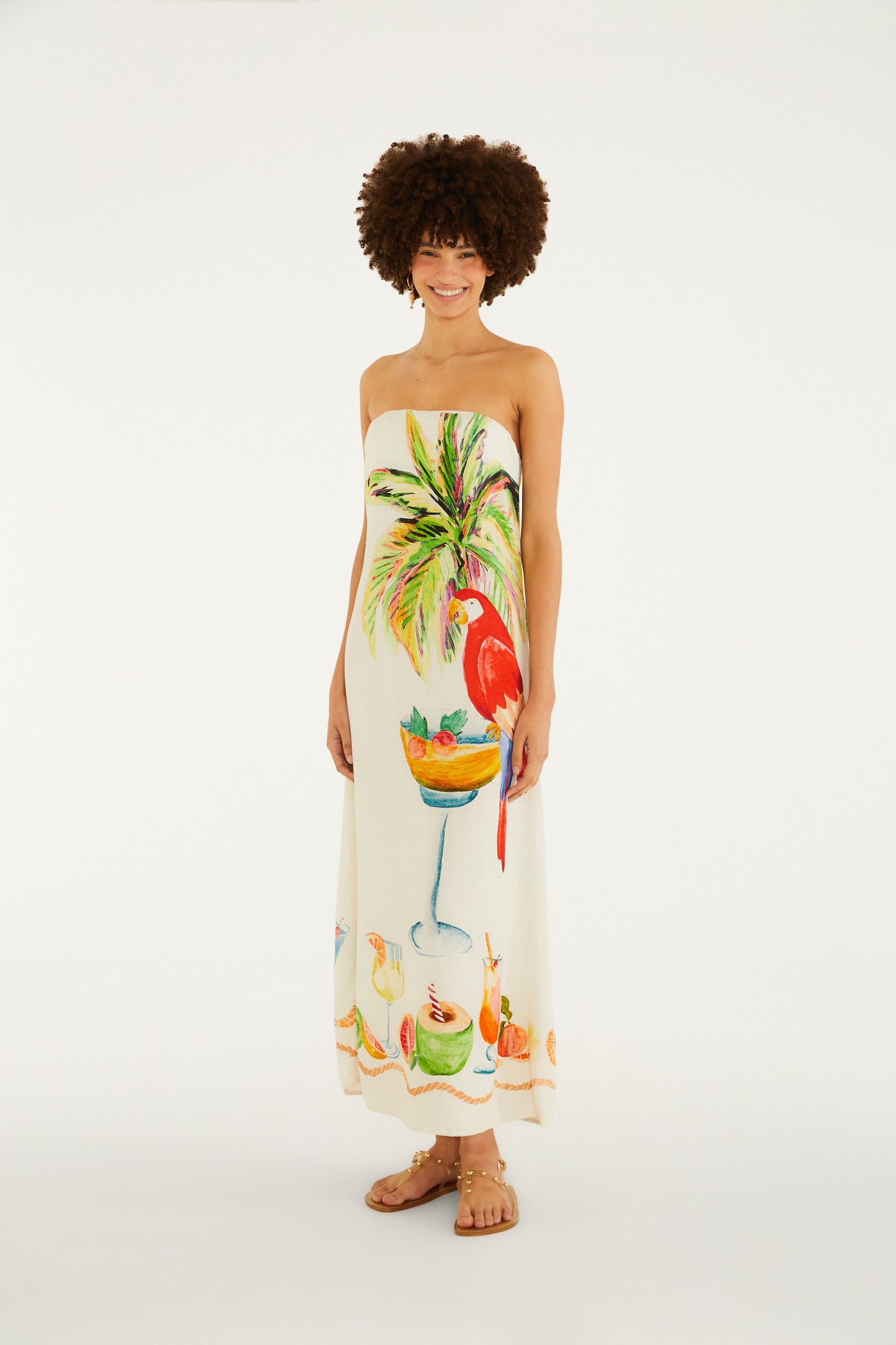 Vestido Tubo Estampado Cóctel