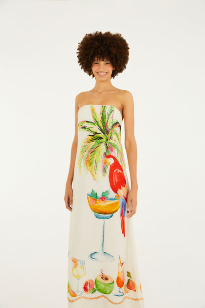 Vestido Tubo Estampado Cóctel