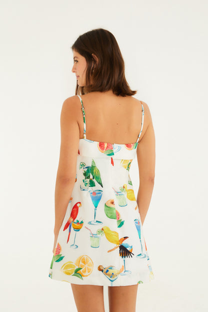 Vestido corto Estampado Cóctel