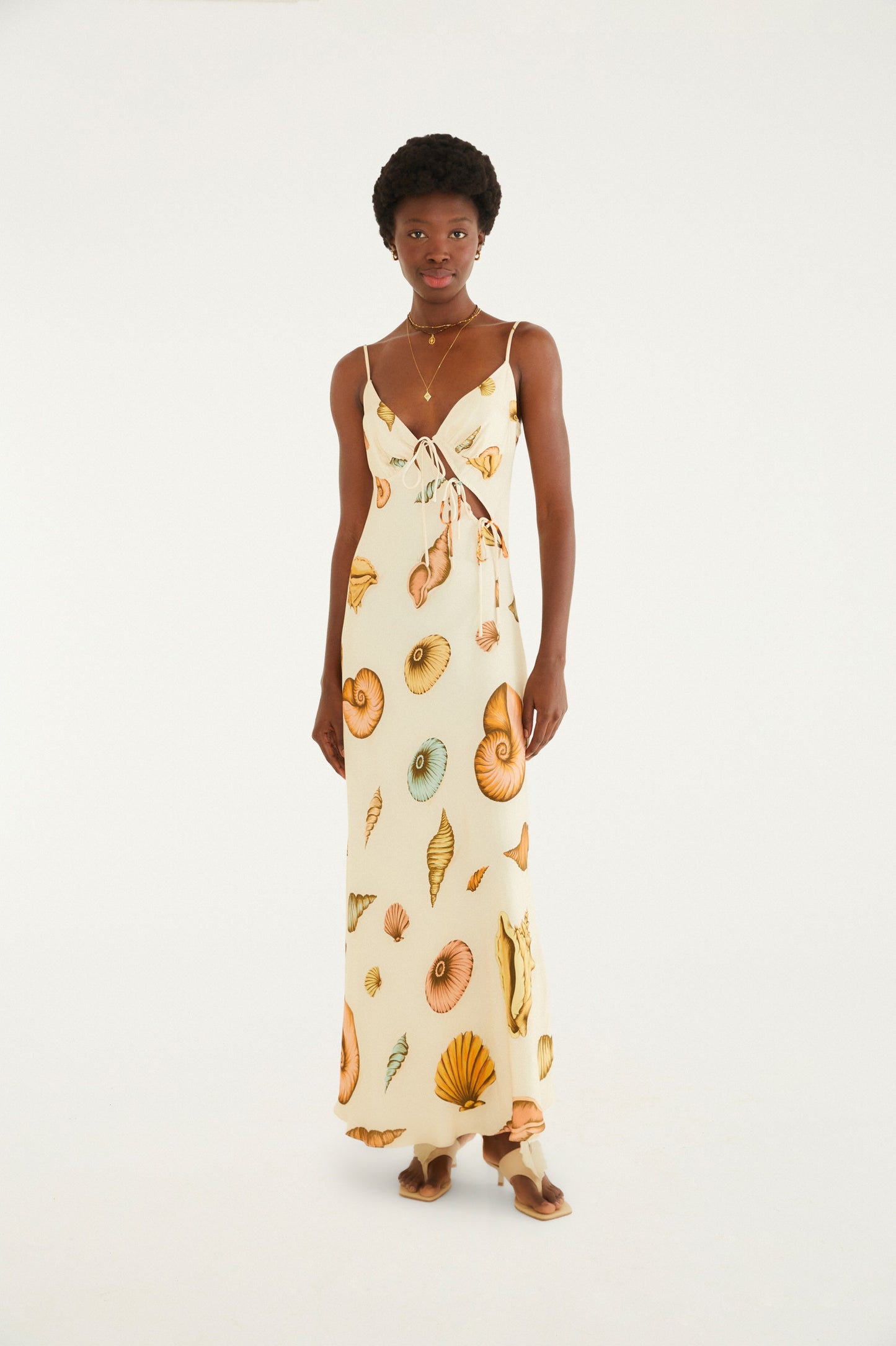 Vestido Maxi Estampado Souvenir Mar