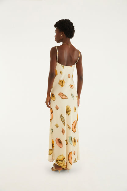 Vestido Maxi Estampado Souvenir Mar