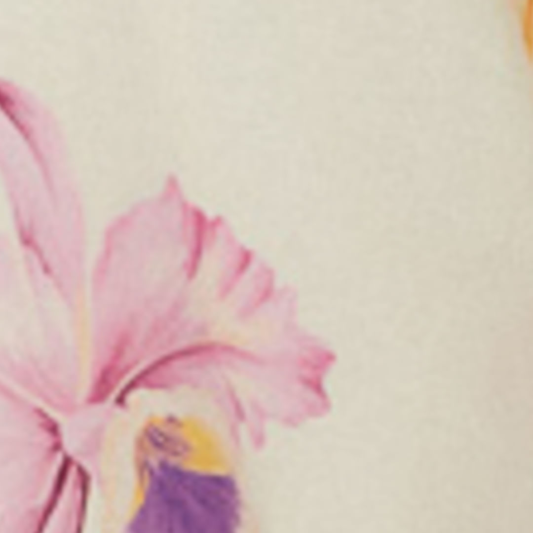Pantalones Rectos  Estampado jardín de orquídeas