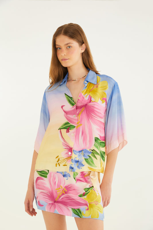 Camisa Estampada Floral Lena