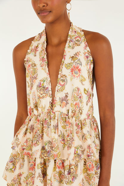 Vestido corto  Estampado floral Raiana