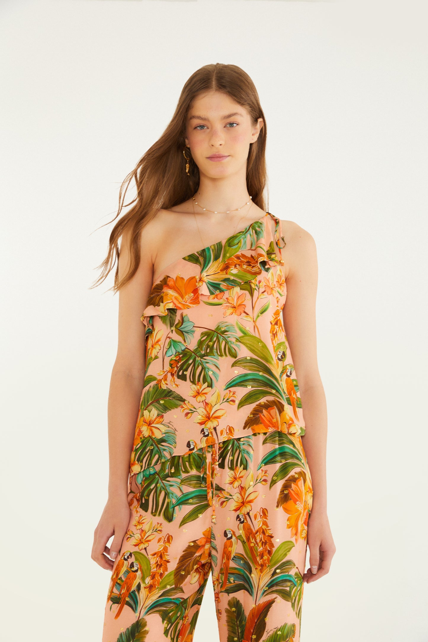 Blusa Estampada Cantos de Pájaros