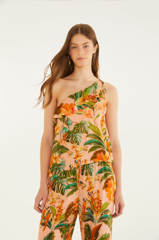 Blusa Estampada Cantos de Pájaros
