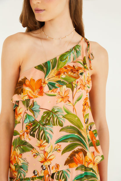 Blusa Estampada Cantos de Pájaros