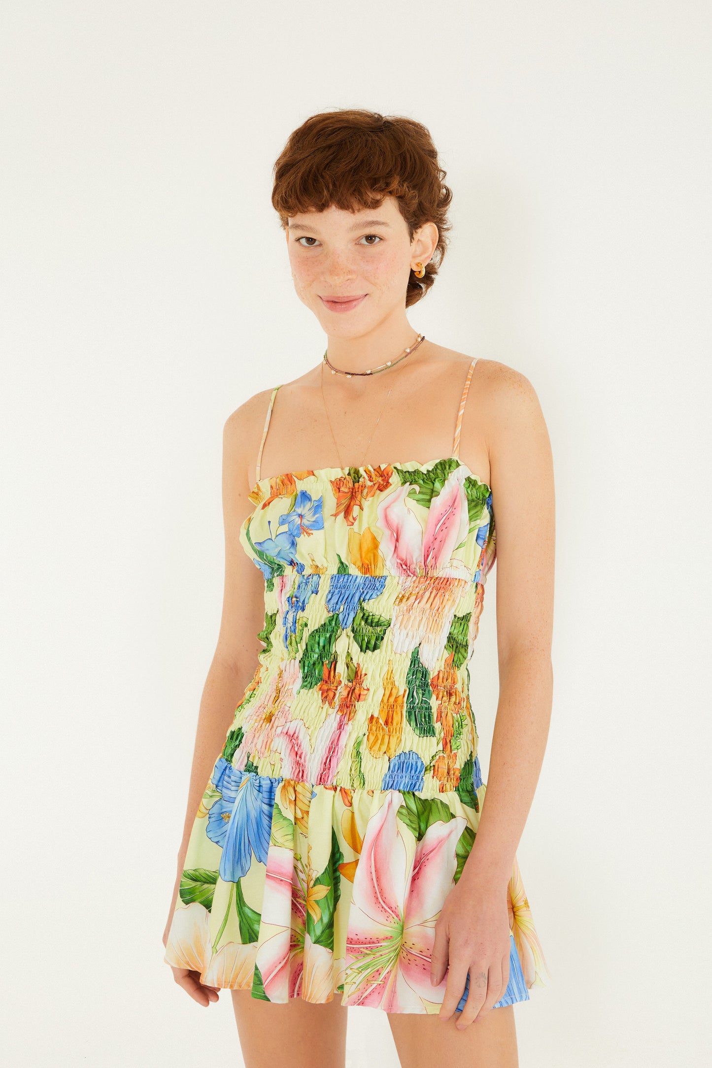 Jumpsuit corto  Estampado flores de playa