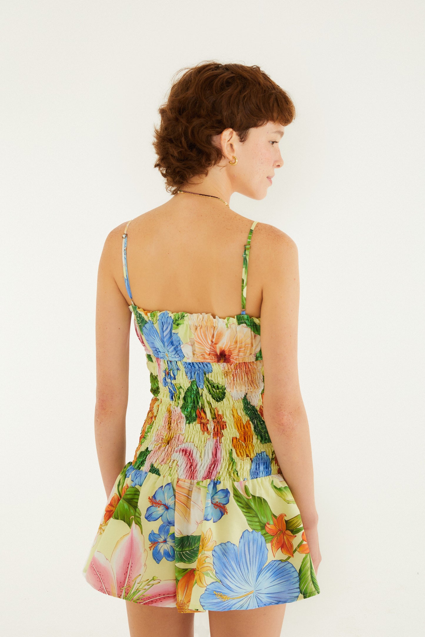 Jumpsuit corto  Estampado flores de playa