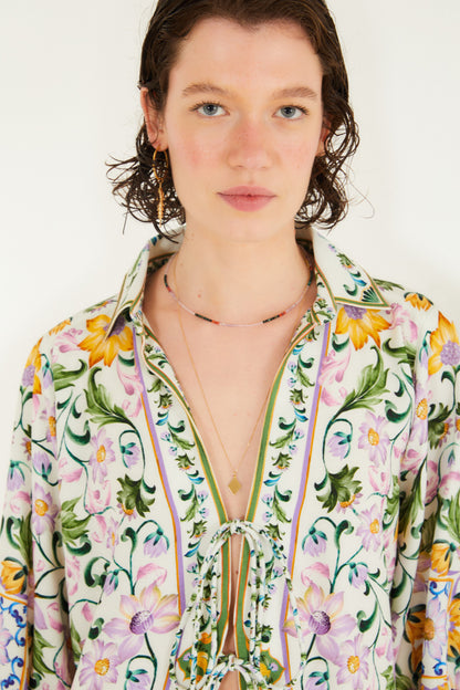 Blusa Estampada Azulejaria