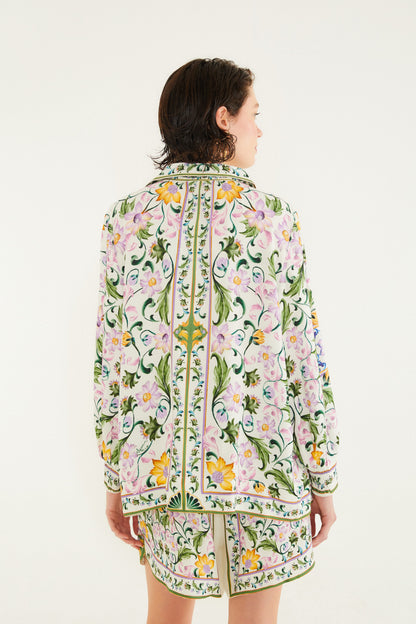 Blusa Estampada Azulejaria