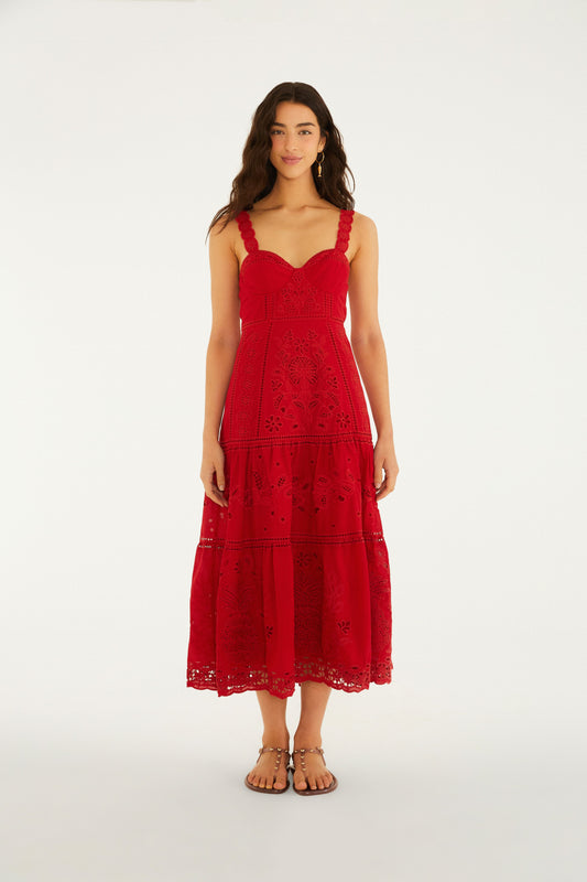 Vestido Richelieu Floral Mariana