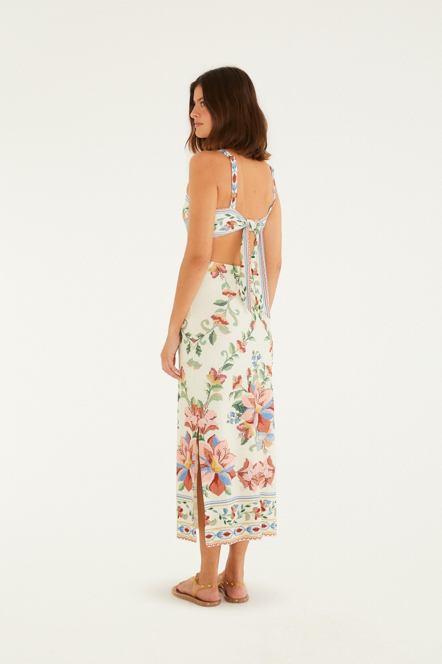Vestido Midi Estampado Brisa Serena