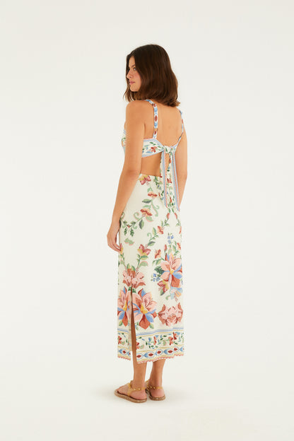 Vestido Midi Estampado Brisa Serena