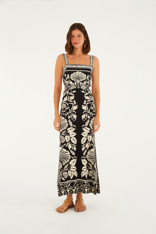 Vestido Midi Con Tiras Sintra