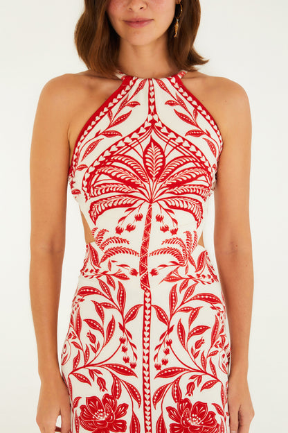 Vestido Midi Estampado Floral Cocoteros