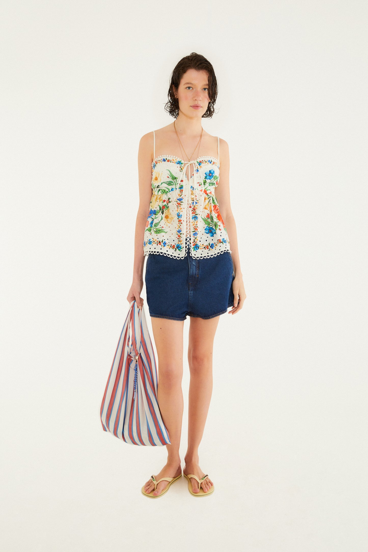 Blusa  Lazo y Estampado floral Mariana